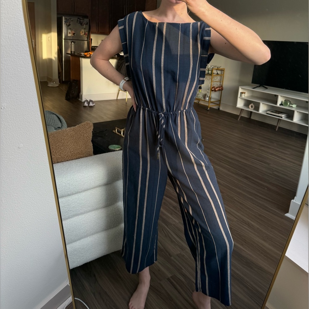 Striped pantsuit
